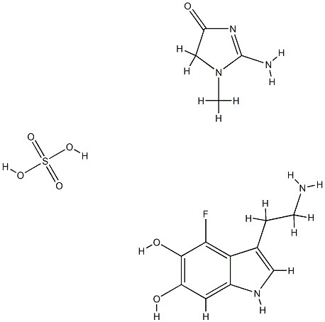 5,6-dihydroxy-4-fluorotryptamine creatinine Struktur