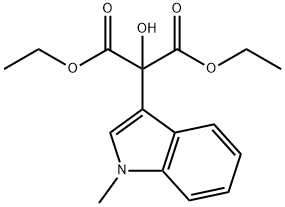 diethyl α-hydroxy-α-(1-methylindol-3-yl)-malonate Struktur