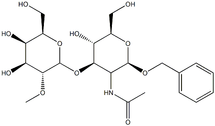 benzyl 2-acetamido-2-deoxy-3-O-(2-O-methyl-beta-galactosyl)-beta-glucopyranoside Struktur