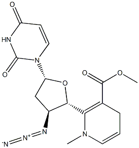 3'-azido-2',3'-dideoxy-5'-O-((1,4-dihydro-1-methyl-3-pyridyl)carbonyl)uridine Struktur