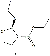 3-Furancarboxylicacid,2-ethoxytetrahydro-4-methyl-,ethylester,(2alpha,3bta,4bta)-(9CI) Struktur