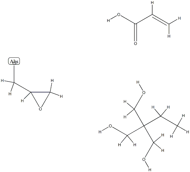 1,3-Propanediol, 2-ethyl-2-(hydroxymethyl)-, polymer with (chloromethyl)oxirane, 2-propenoate Struktur