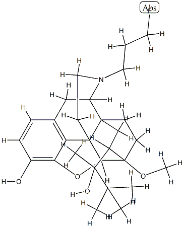 N-(3-fluoropropyl)-N-norbuprenorphine Struktur