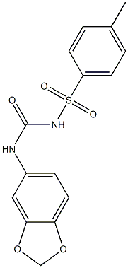 1-(1,3-Benzodioxol-5-yl)-3-(4-methylphenylsulfonyl)urea Struktur