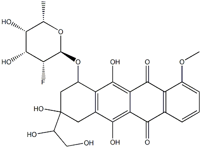 7-O-(2,6-dideoxy-2-fluro-alpha-talopyranosyl)adriamycinol Struktur