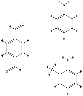 1,4-Benzenedicarboxaldehyde, polymer with benzenamine and 2-methylbenzenamine, maleated Struktur