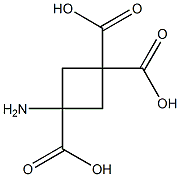 1,1,3-Cyclobutanetricarboxylicacid,3-amino-(9CI) Struktur