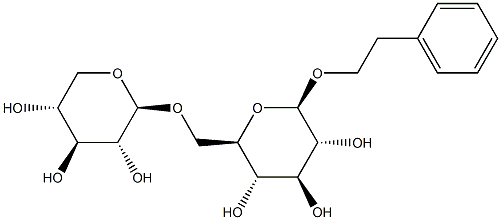 phenethyl alcohol xylopyranosyl-(1-6)-glucopyranoside Struktur