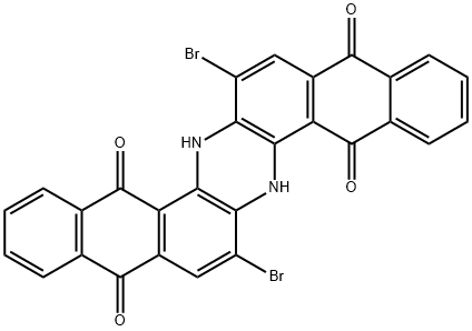 7,16-Dibromo-6,15-dihydroanthrazine-5,9,14,18-tetrone Struktur