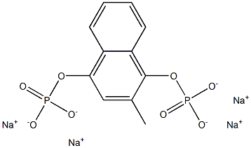 tetrasodium 2-methyl-1,4-naphthylene bis(phosphate) Struktur