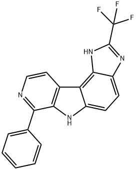 Pyrido[4,3:4,5]pyrrolo[3,2-e]benzimidazole,  1,6-dihydro-7-phenyl-2-(trifluoromethyl)- Struktur