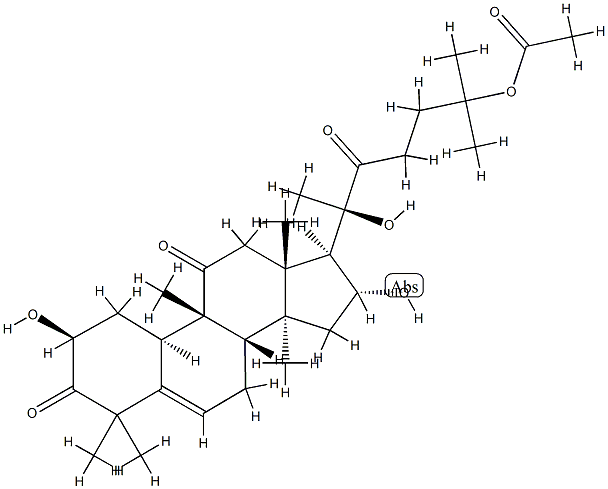 (10α)-25-(Acetyloxy)-2β,16α,20-trihydroxy-9β-methyl-19-norlanost-5-ene-3,11,22-trione Struktur