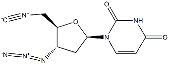 3'-azido-5'-isocyano-2',3',5'-trideoxyuridine Struktur