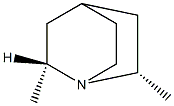 (1α,2α,4α,6α)-2,6-Dimethyl-1-azabicyclo[2.2.2]octane Struktur