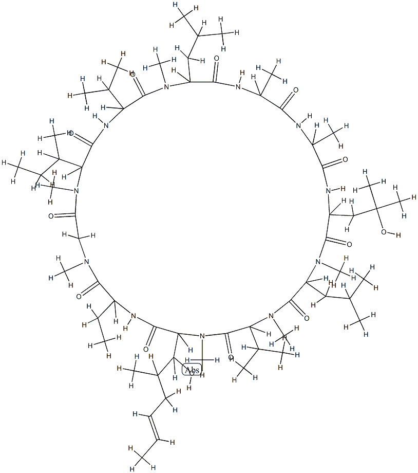 9-hydroxy-9-desmethylcyclosporine Struktur