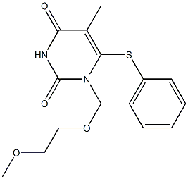 1-[(2-Methoxyethoxy)methyl]-6-phenylthiothymine Struktur