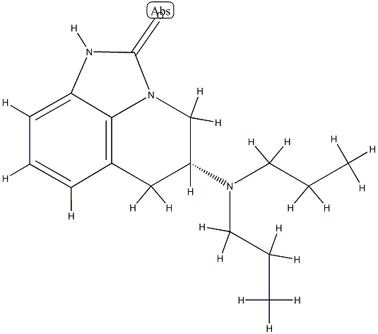 5-(dipropylamino)-5,6-dihydro-4H-imidazo-(5,1ij)quinolin-2(1H)-one Struktur