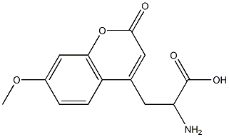 2-amino-3-(7-methoxy-4-coumaryl)propionic acid Struktur