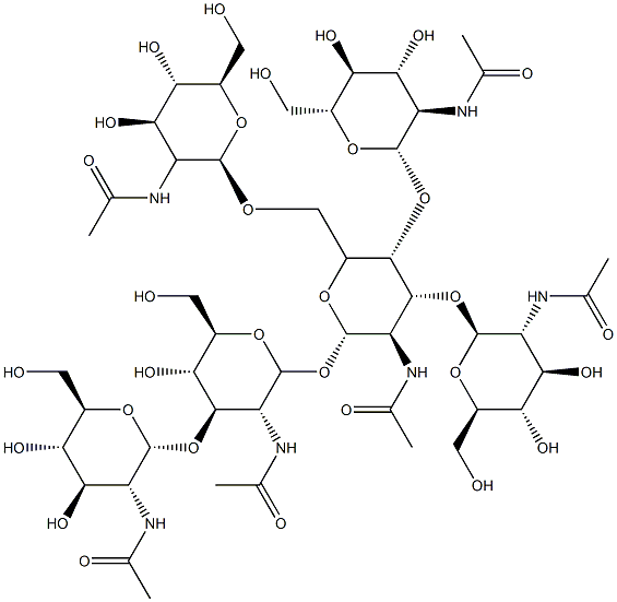 N-acetylglucosamine hexasaccharide 1-4 Struktur