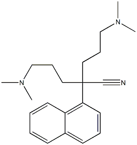 α,α-Bis[3-(dimethylamino)propyl]-1-naphthaleneacetonitrile Struktur