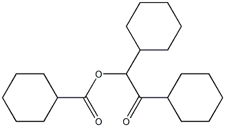 Cyclohexanecarboxylic acid 1,2-dicyclohexyl-2-oxoethyl ester Struktur