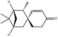 Spiro[bicyclo[3.1.1]heptan-3,1′-[2]cyclohexen]-4′-on, 2,6,6-trimethyl-, [1S-(1.alpha,2.beta,3.beta,5.alpha)]- Struktur