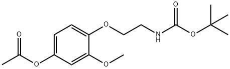 N-tert-Butyloxycarbonyl-2-(4-acetyloxy-2-Methoxyphenoxy)-ethylaMine Struktur