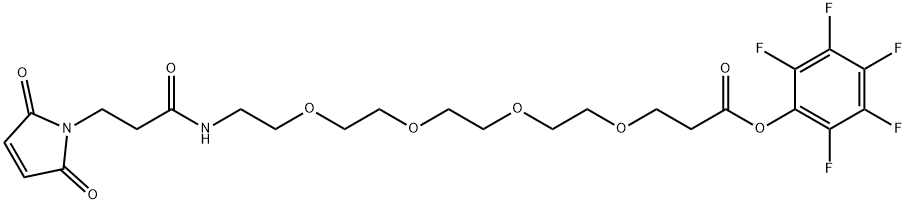 Maleimide-NH-PEG4-CH2CH2COOPFP Ester Struktur