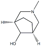 (1β,5β,8-syn)-3-Methyl-3-azabicyclo[3.2.1]octan-8-ol Struktur