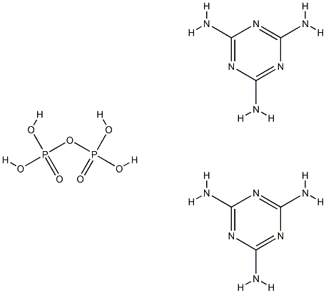 diphosphoric acid, compound with 1,3,5-triazine-2,4,6-triamine (1:2) Struktur