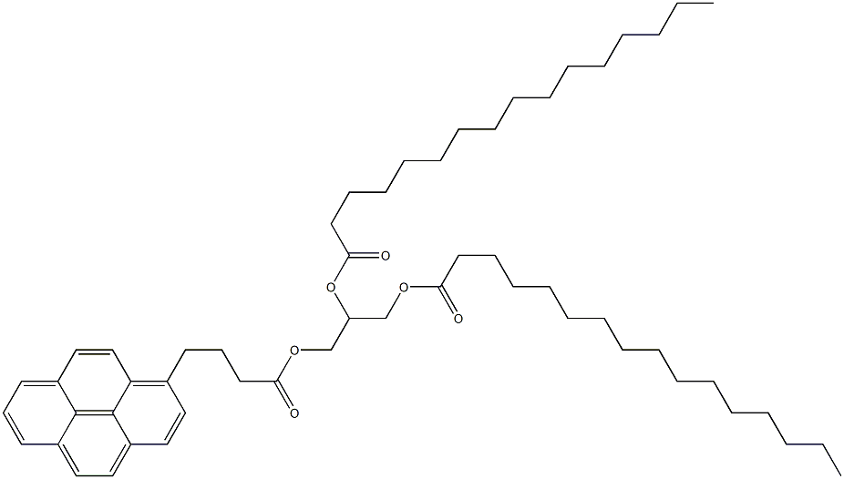 1(3)-pyrenebutanoyl-2,3(1,2)-dipalmitoyl-sn-glycerol Struktur