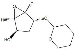 6-Oxabicyclo[3.1.0]hexan-2-ol,4-[(tetrahydro-2H-pyran-2-yl)oxy]-,[1R-(1-alpha-,2-bta-,4-alpha-,5-alpha-)]-(9CI) Struktur