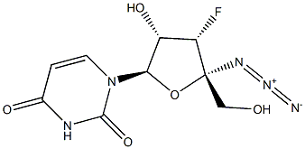 4'-C-azido-3'-deoxy-3'-fluoro-Uridine Struktur