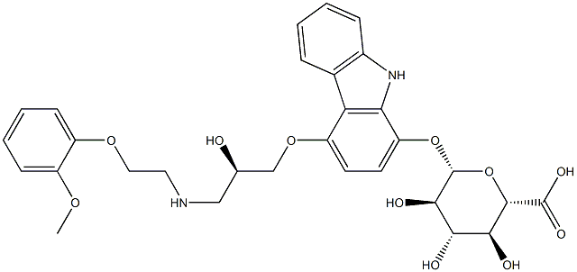 1-hydroxycarvedilol O-glucuronide Struktur