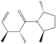 Pyrrolidine, 1-(2-fluoro-3-methyl-1-oxo-4-pentenyl)-2,5-dimethyl-, [2R-[1(2R*,3S*),2alpha,5beta]]- (9CI) Struktur