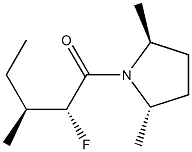 Pyrrolidine, 1-(2-fluoro-3-methyl-1-oxopentyl)-2,5-dimethyl-, [2S-[1(2S*,3R*),2alpha,5beta]]- (9CI) Struktur