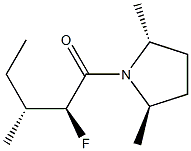 Pyrrolidine, 1-(2-fluoro-3-methyl-1-oxopentyl)-2,5-dimethyl-, [2R-[1(2S*,3R*),2alpha,5beta]]- (9CI) Struktur