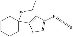 N-Ethyl-1-(2-(4-isothiocyanothienyl))cyclohexylamine  Struktur