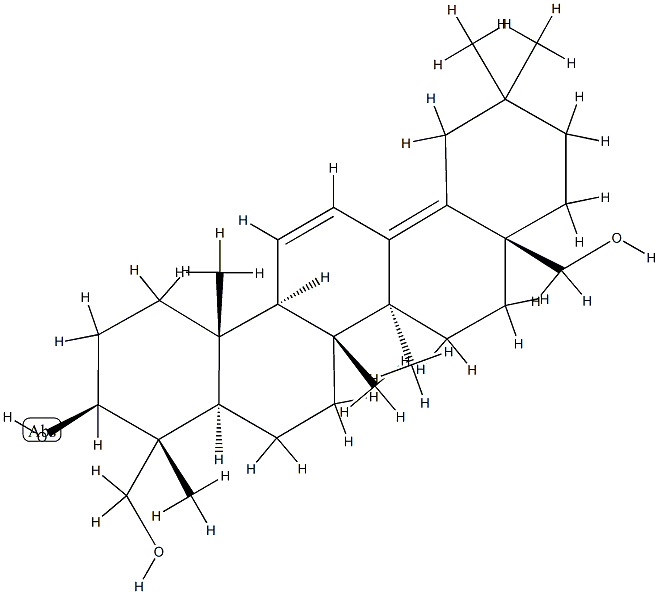 Oleana-11,13(18)-diene-3β,23,28-triol Struktur