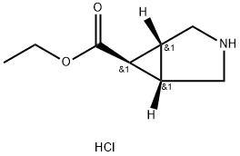 ethyl rac-(1R,5S,6r)-3-azabicyclo[3.1.0]hexane-6-carboxylate hydrochloride Struktur