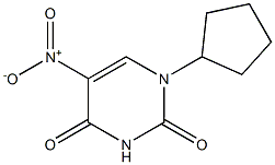 N(1)-cyclopentyl-5-nitropyrimidine-2,4-dione Struktur