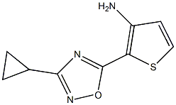 2-(3-cyclopropyl-1,2,4-oxadiazol-5-yl)thiophen-3-amine Struktur