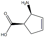 3-Cyclopentene-1-carboxylicacid,2-amino-,(1R,2S)-rel-(9CI) Struktur