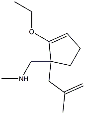 2-Cyclopentene-1-methanamine,2-ethoxy-N-methyl-1-(2-methyl-2-propenyl)-(9CI) Struktur