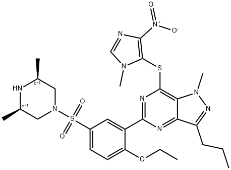 Mutaprodenafil Struktur