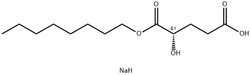 sodium:(4S)-4-hydroxy-5-octoxy-5-oxopentanoate Struktur