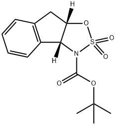 (4R,5S)-3,3a,8,8a-Tetrahydroindeno[1,2-d]-1,2,3-oxathiazole-2,2-dioxide-3-carboxylic acid t-butyl ester Struktur