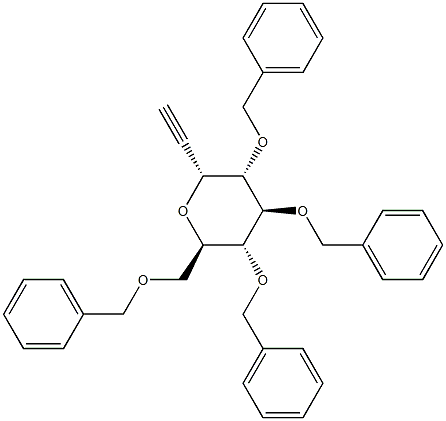 2-C-(2,3,4,6-Tetra-O-benzyl-a-D-glucopyranosyl) ethyne Struktur