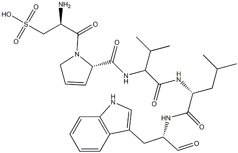 cyclo(sulfoalanyl-prolyl-valyl-leucyl-tryptophyl) Struktur