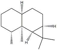 (1aR,3aβ,7bβ)-Decahydro-1,1,7β,7aβ-tetramethyl-1H-cyclopropa[a]naphthalene Struktur